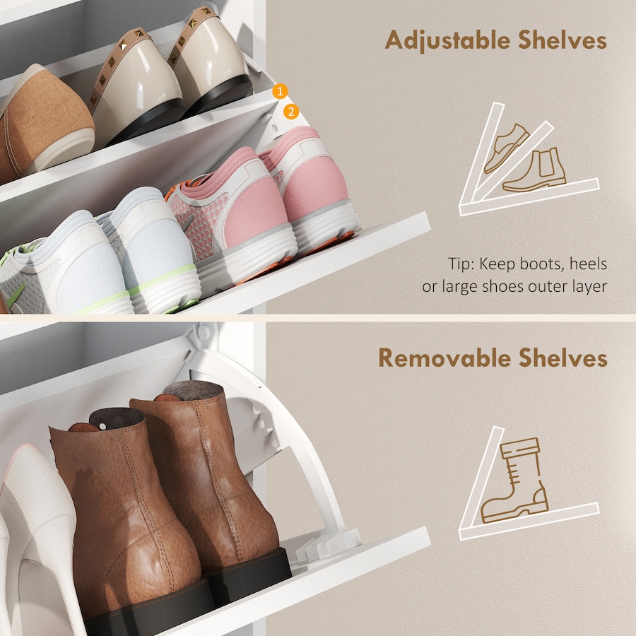 Image 982465_ALTMORE22.jpg, Product 982-465 / Price $144.99, HOMCOM Shoe Storage Cabinet with 2 Flip Drawers, Narrow Shoe Cabinet from HOMCOM on TSC.ca's Home & Garden department