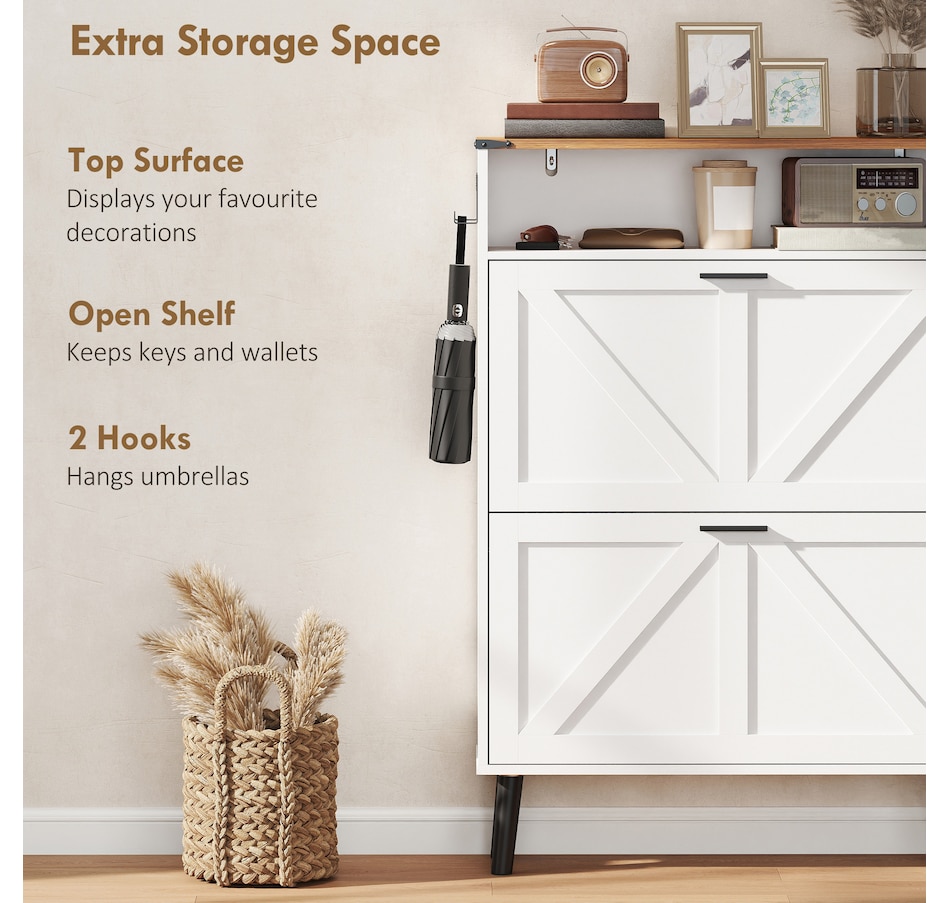 Image 982465_ALTMORE23.jpg, Product 982-465 / Price $139.99, HOMCOM Shoe Storage Cabinet with 2 Flip Drawers, Narrow Shoe Cabinet from HOMCOM on TSC.ca's Home & Garden department