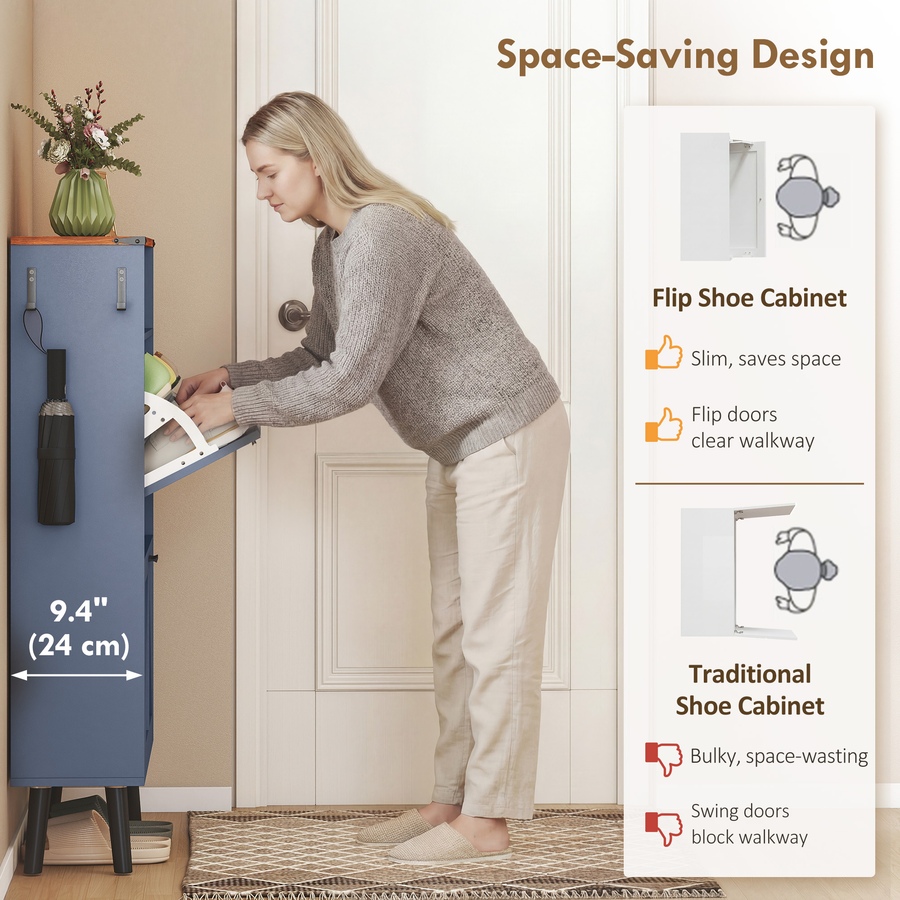Image 982465_ALTMORE3.jpg, Product 982-465 / Price $144.99, HOMCOM Shoe Storage Cabinet with 2 Flip Drawers, Narrow Shoe Cabinet from HOMCOM on TSC.ca's Home & Garden department