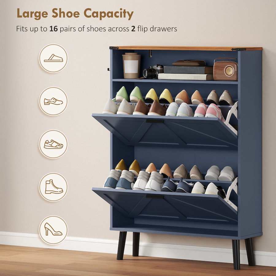 Image 982465_ALTMORE4.jpg, Product 982-465 / Price $144.99, HOMCOM Shoe Storage Cabinet with 2 Flip Drawers, Narrow Shoe Cabinet from HOMCOM on TSC.ca's Home & Garden department
