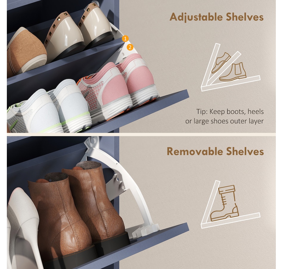 Image 982465_ALTMORE5.jpg, Product 982-465 / Price $139.99, HOMCOM Shoe Storage Cabinet with 2 Flip Drawers, Narrow Shoe Cabinet from HOMCOM on TSC.ca's Home & Garden department
