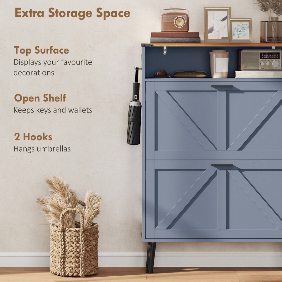 Image 982465_ALTMORE6.jpg, Product 982-465 / Price $144.99, HOMCOM Shoe Storage Cabinet with 2 Flip Drawers, Narrow Shoe Cabinet from HOMCOM on TSC.ca's Home & Garden department