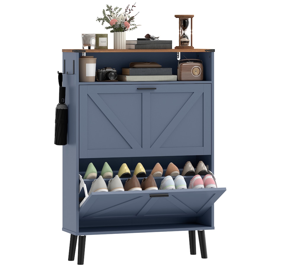 Image 982465_ST01.jpg, Product 982-465 / Price $139.99, HOMCOM Shoe Storage Cabinet with 2 Flip Drawers, Narrow Shoe Cabinet from HOMCOM on TSC.ca's Home & Garden department
