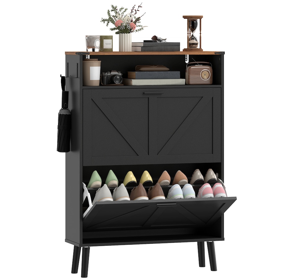 Image 982465_ST02.jpg, Product 982-465 / Price $139.99, HOMCOM Shoe Storage Cabinet with 2 Flip Drawers, Narrow Shoe Cabinet from HOMCOM on TSC.ca's Home & Garden department