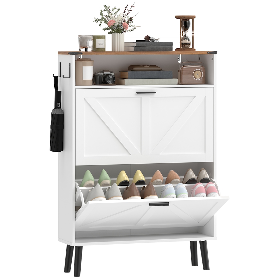 Image 982465_ST03.jpg, Product 982-465 / Price $144.99, HOMCOM Shoe Storage Cabinet with 2 Flip Drawers, Narrow Shoe Cabinet from HOMCOM on TSC.ca's Home & Garden department