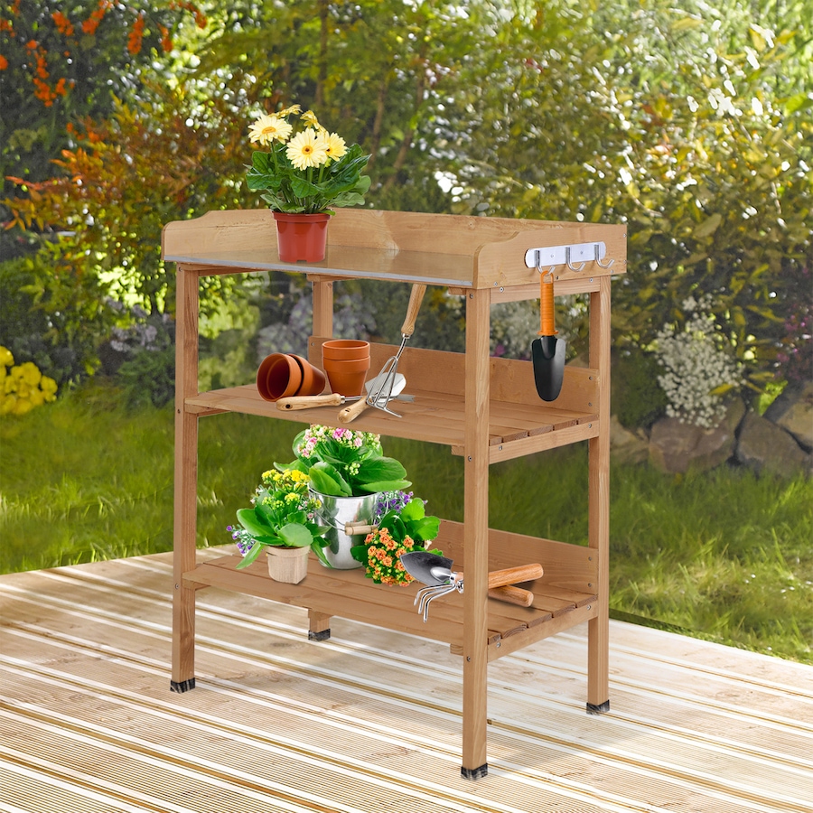 Image 982467_ALTMORE10.jpg, Product 982-467 / Price $96.99, Outsunny Outdoor Potting Bench, Wooden Potting Table from Outsunny on TSC.ca's Home & Garden department