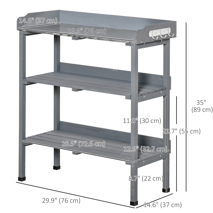 Image 982467_ALTMORE2.jpg, Product 982-467 / Price $96.99, Outsunny Outdoor Potting Bench, Wooden Potting Table from Outsunny on TSC.ca's Home & Garden department