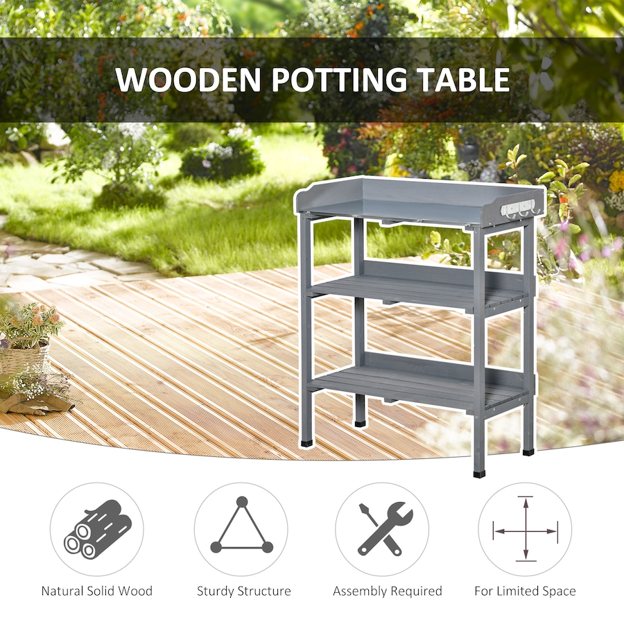 Image 982467_ALTMORE5.jpg, Product 982-467 / Price $96.99, Outsunny Outdoor Potting Bench, Wooden Potting Table from Outsunny on TSC.ca's Home & Garden department