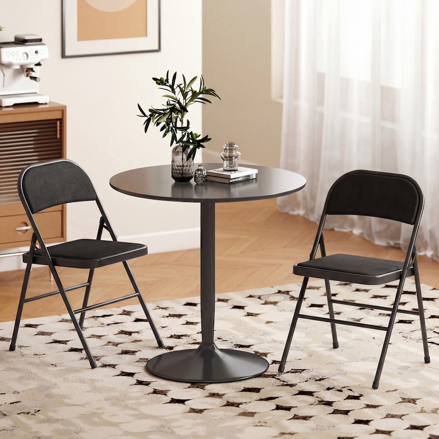 Image 982469_ALTMORE1.jpg, Product 982-469 / Price $82.99, HOMCOM Metal Folding Chairs with Linen Cushion Foldable Chairs from HOMCOM on TSC.ca's Home & Garden department