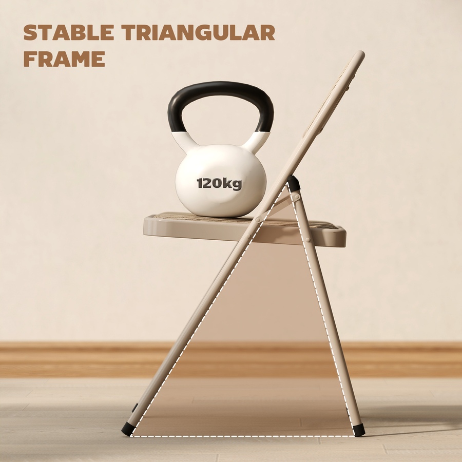 Image 982469_ALTMORE13.jpg, Product 982-469 / Price $82.99, HOMCOM Metal Folding Chairs with Linen Cushion Foldable Chairs from HOMCOM on TSC.ca's Home & Garden department