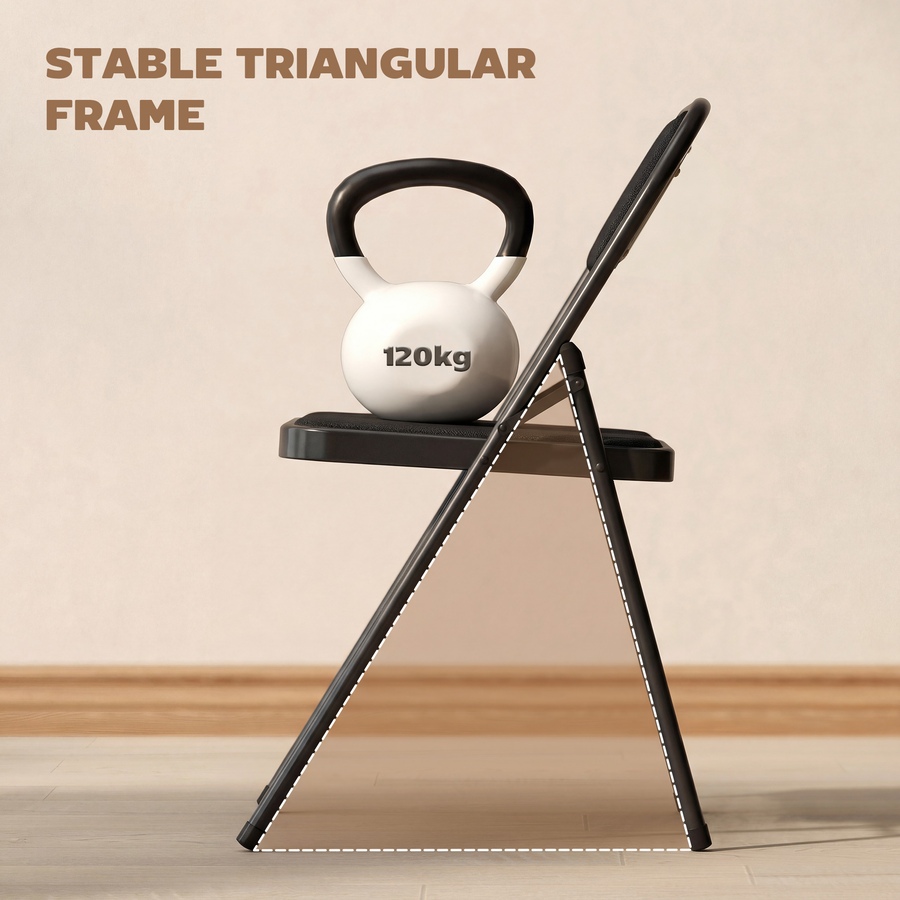 Image 982469_ALTMORE4.jpg, Product 982-469 / Price $82.99, HOMCOM Metal Folding Chairs with Linen Cushion Foldable Chairs from HOMCOM on TSC.ca's Home & Garden department