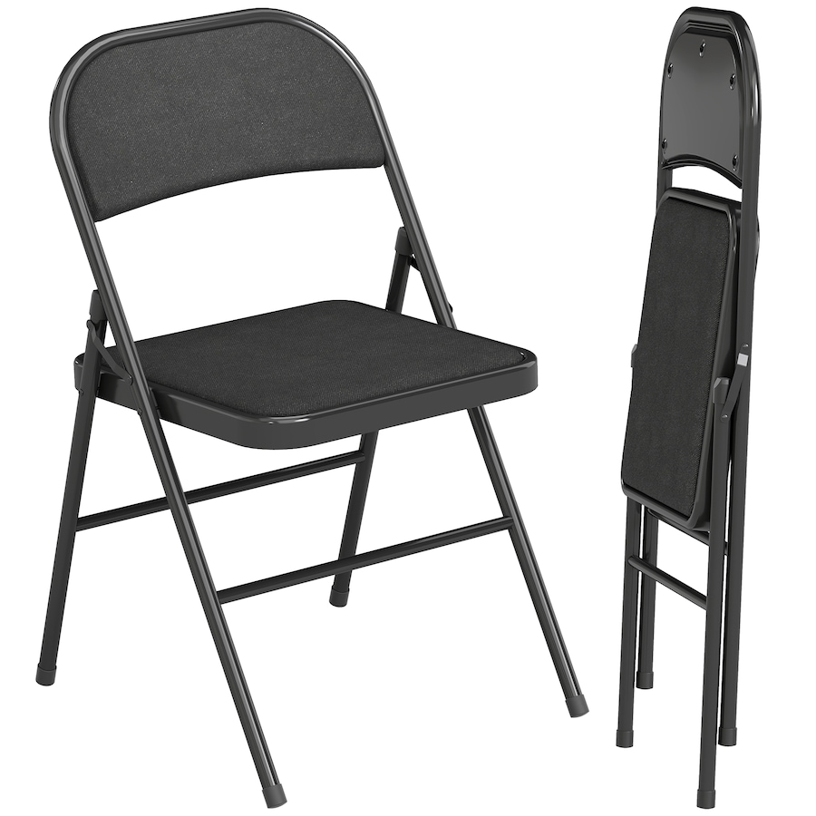 Image 982469_ST01.jpg, Product 982-469 / Price $82.99, HOMCOM Metal Folding Chairs with Linen Cushion Foldable Chairs from HOMCOM on TSC.ca's Home & Garden department