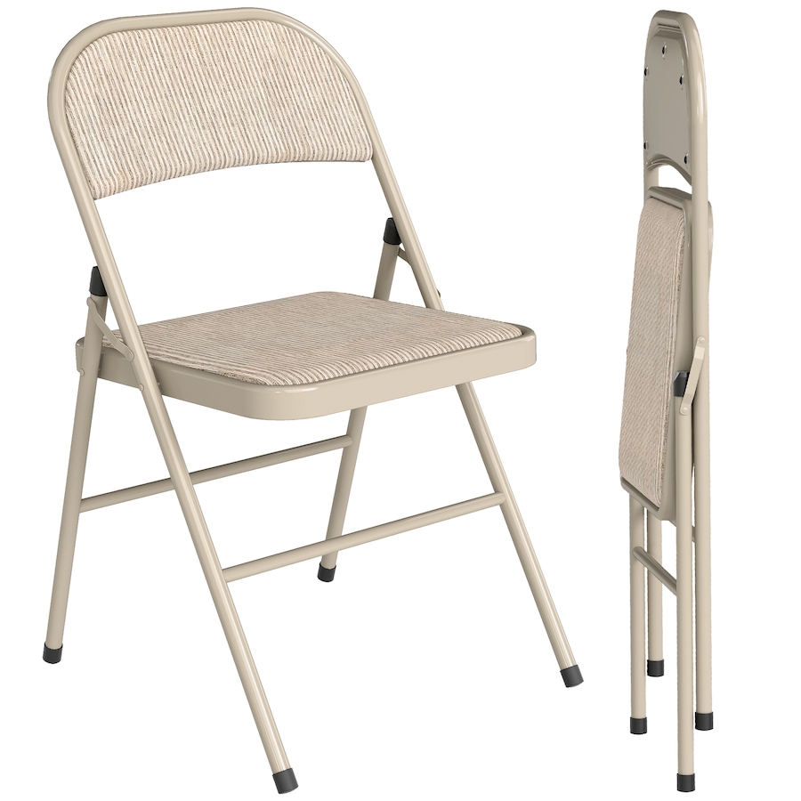 Image 982469_ST02.jpg, Product 982-469 / Price $82.99, HOMCOM Metal Folding Chairs with Linen Cushion Foldable Chairs from HOMCOM on TSC.ca's Home & Garden department