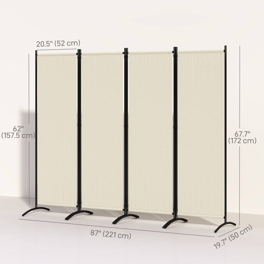 Image 982479_ALTMORE11.jpg, Product 982-479 / Price $69.99, Outsunny 4 Panel Folding Room Divider, Folding Privacy Screen from Outsunny on TSC.ca's Home & Garden department