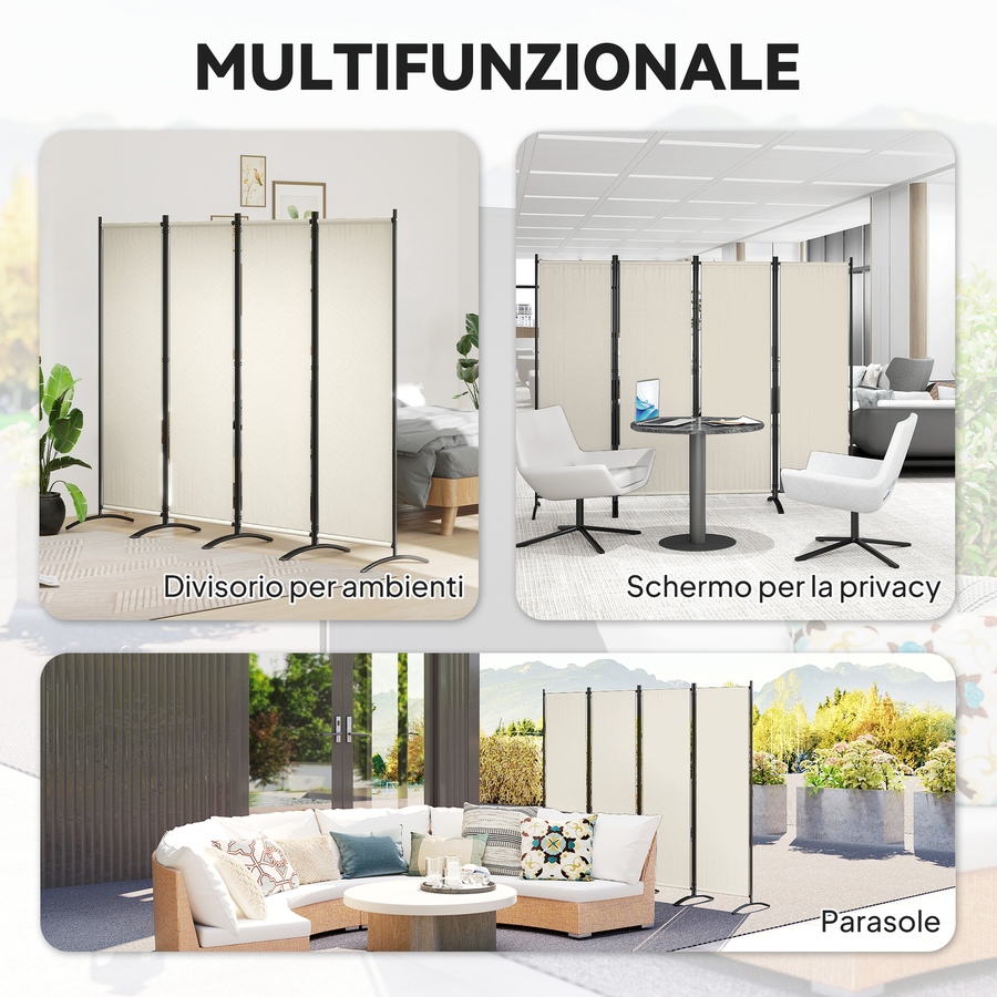 Image 982479_ALTMORE12.jpg, Product 982-479 / Price $69.99, Outsunny 4 Panel Folding Room Divider, Folding Privacy Screen from Outsunny on TSC.ca's Home & Garden department