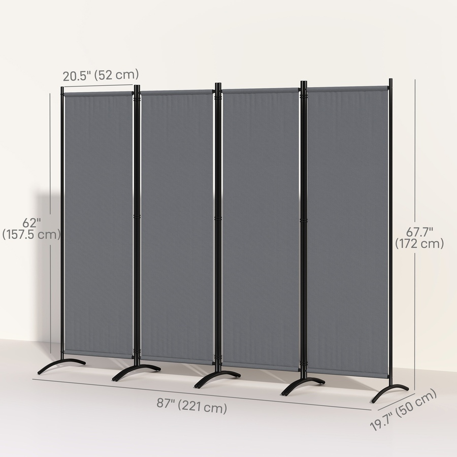 Image 982479_ALTMORE2.jpg, Product 982-479 / Price $69.99, Outsunny 4 Panel Folding Room Divider, Folding Privacy Screen from Outsunny on TSC.ca's Home & Garden department