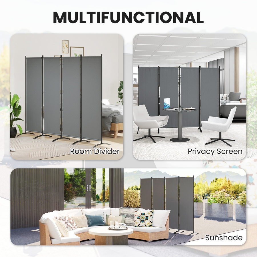 Image 982479_ALTMORE3.jpg, Product 982-479 / Price $69.99, Outsunny 4 Panel Folding Room Divider, Folding Privacy Screen from Outsunny on TSC.ca's Home & Garden department