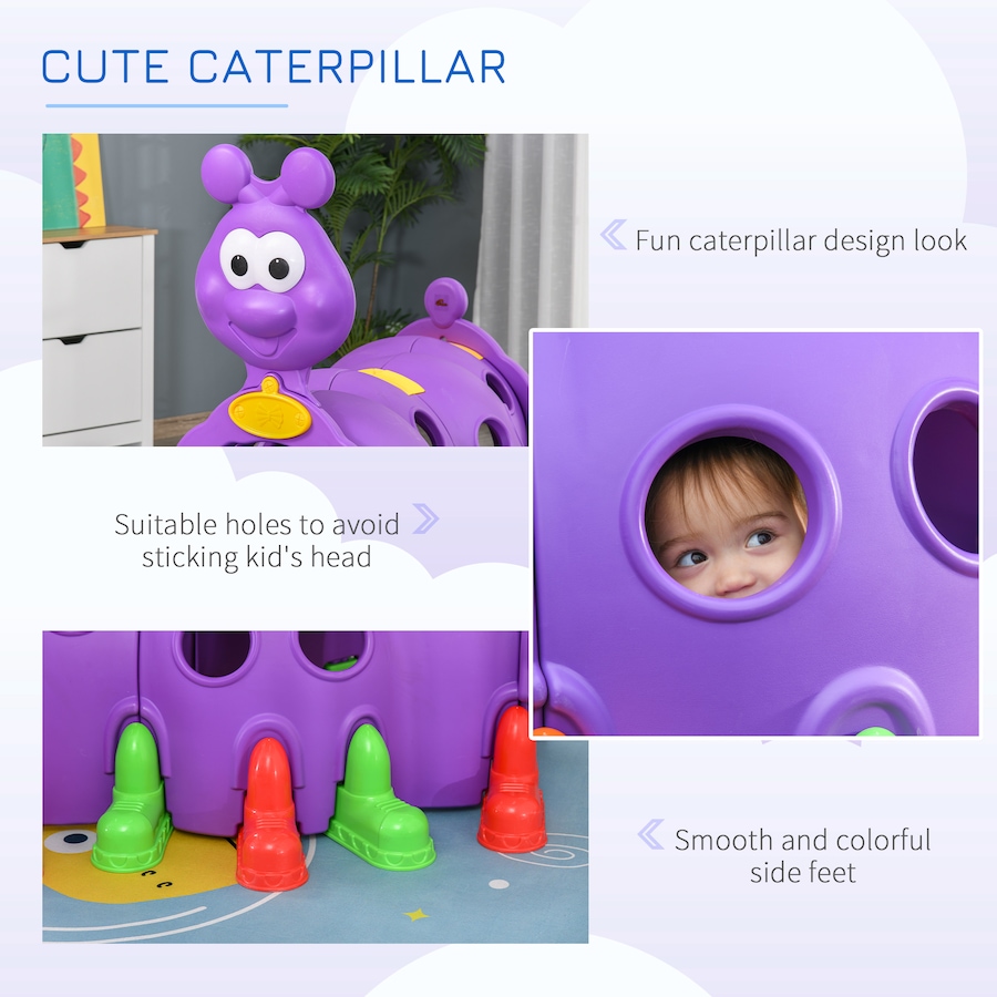 Image 982481_ALTMORE12.jpg, Product 982-481 / Price $245.00 - $269.99, Qaba Tunnel for Kids to Crawl Through, Caterpillar Design Play Tunnel from Qaba on TSC.ca's Home & Garden department