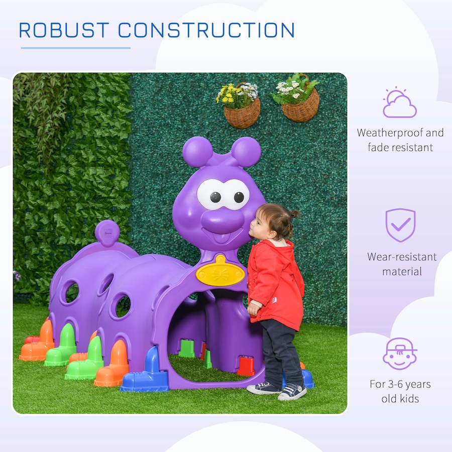 Image 982481_ALTMORE13.jpg, Product 982-481 / Price $245.00 - $269.99, Qaba Tunnel for Kids to Crawl Through, Caterpillar Design Play Tunnel from Qaba on TSC.ca's Home & Garden department