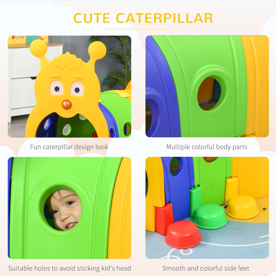 Image 982481_ALTMORE5.jpg, Product 982-481 / Price $245.00 - $269.99, Qaba Tunnel for Kids to Crawl Through, Caterpillar Design Play Tunnel from Qaba on TSC.ca's Home & Garden department