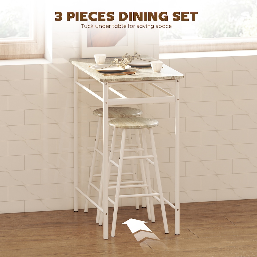 Image 982483_ALTMORE12.jpg, Product 982-483 / Price $119.99, HOMCOM 3 Piece Counter Height Table Chair Set with Table, 2 Matching Stools from HOMCOM on TSC.ca's Home & Garden department