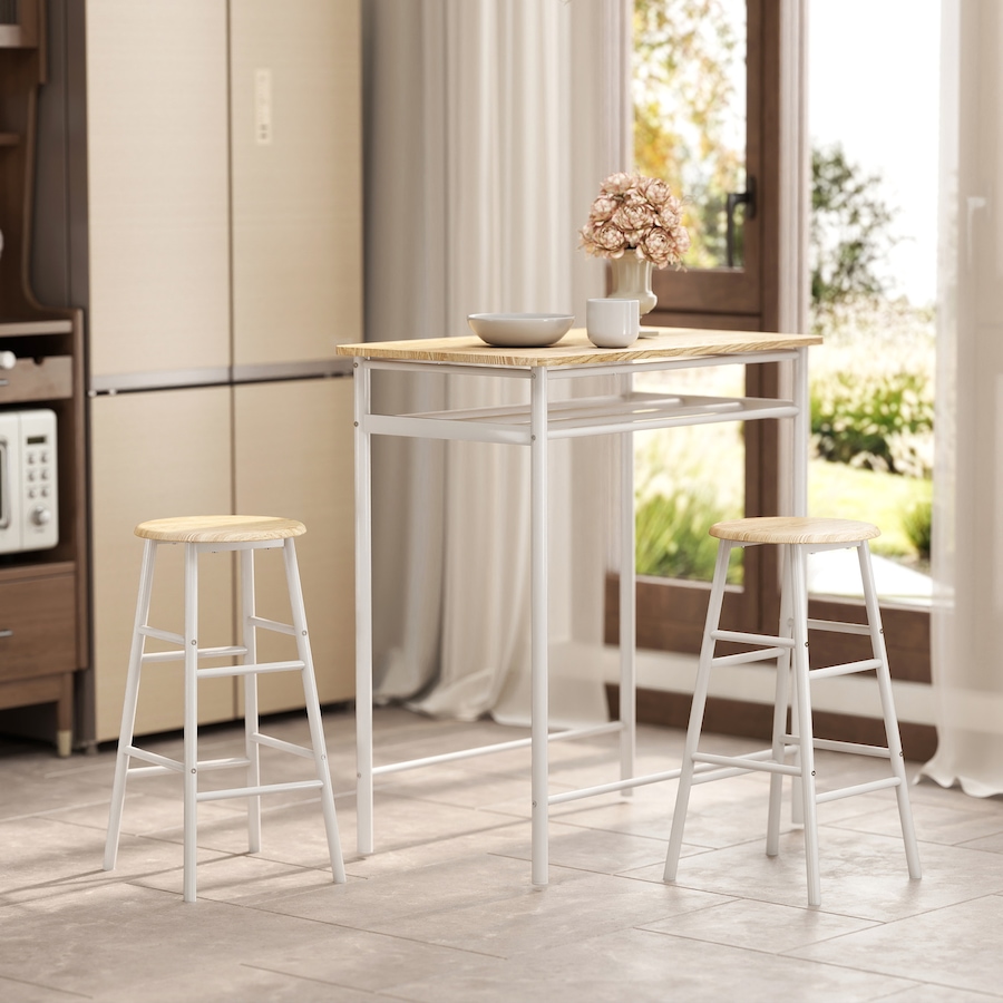 Image 982483_ALTMORE17.jpg, Product 982-483 / Price $119.99, HOMCOM 3 Piece Counter Height Table Chair Set with Table, 2 Matching Stools from HOMCOM on TSC.ca's Home & Garden department
