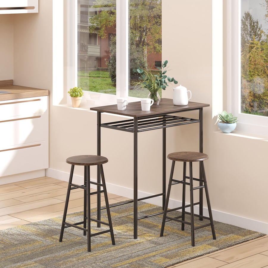 Image 982483_ALTMORE18.jpg, Product 982-483 / Price $119.99, HOMCOM 3 Piece Counter Height Table Chair Set with Table, 2 Matching Stools from HOMCOM on TSC.ca's Home & Garden department