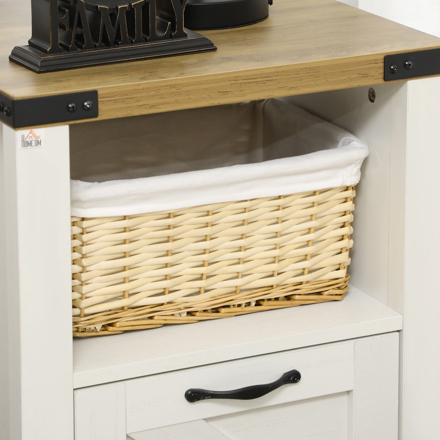 Image 982485_ALTMORE17.jpg, Product 982-485 / Price $101.84 - $119.99, HOMCOM Farmhouse Side End Table with Storage Drawer, Open Shelf from HOMCOM on TSC.ca's Home & Garden department