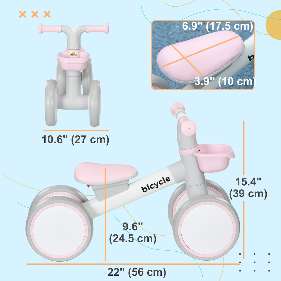 Image 982488_ALTMORE19.jpg, Product 982-488 / Price $53.99 - $63.99, Qaba Baby Balance Bike, Toddler Balance Bike for 12-36 Months from Qaba on TSC.ca's Toys & Hobbies department