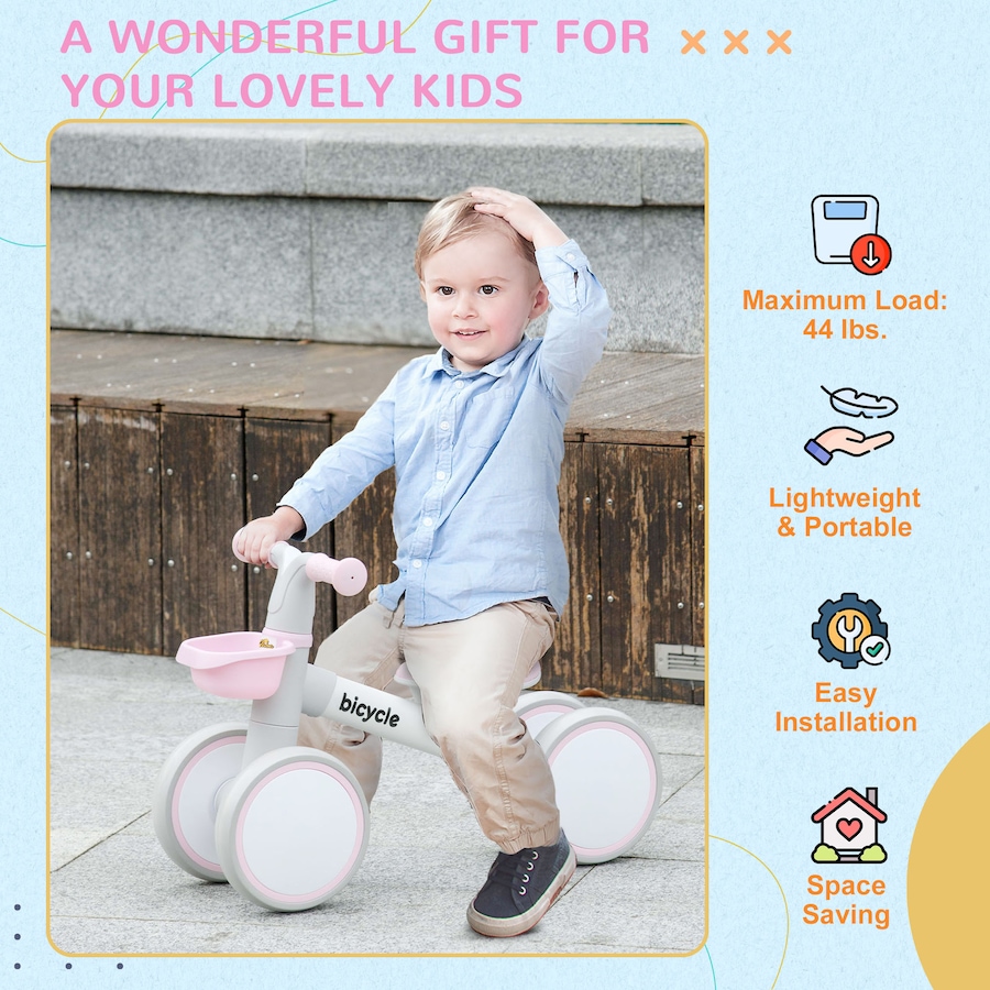 Image 982488_ALTMORE23.jpg, Product 982-488 / Price $53.99 - $63.99, Qaba Baby Balance Bike, Toddler Balance Bike for 12-36 Months from Qaba on TSC.ca's Toys & Hobbies department