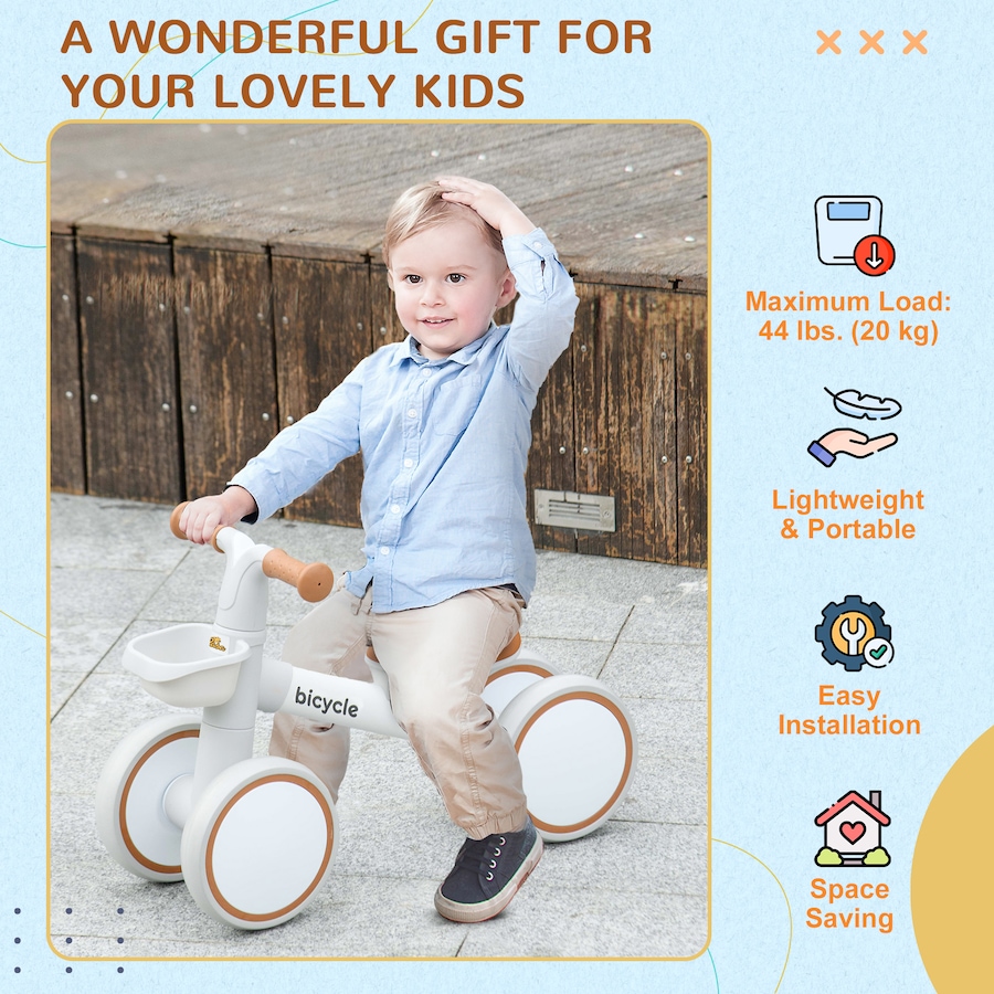 Image 982488_ALTMORE7.jpg, Product 982-488 / Price $53.99 - $63.99, Qaba Baby Balance Bike, Toddler Balance Bike for 12-36 Months from Qaba on TSC.ca's Toys & Hobbies department