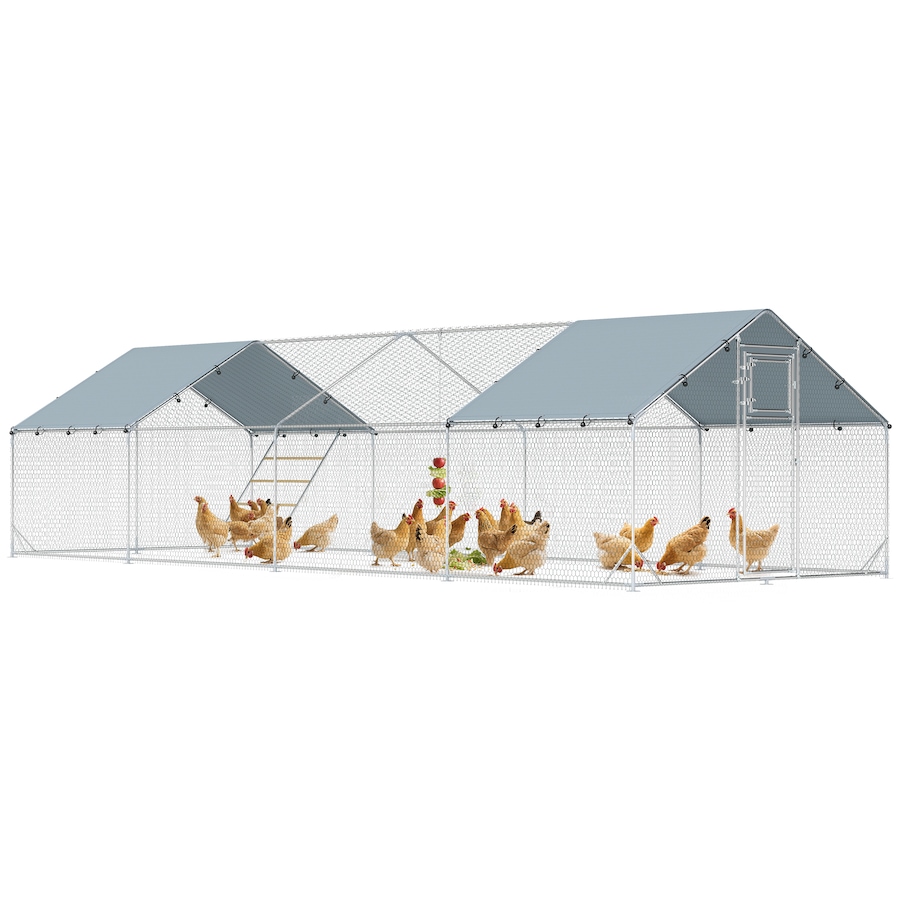 Image 982497.jpg, Product 982-497 / Price $436.99, PawHut Chicken Run, Large Metal Chicken Coop w/ Cover, for 24-30 Chickens from PawHut on TSC.ca's Home & Garden department