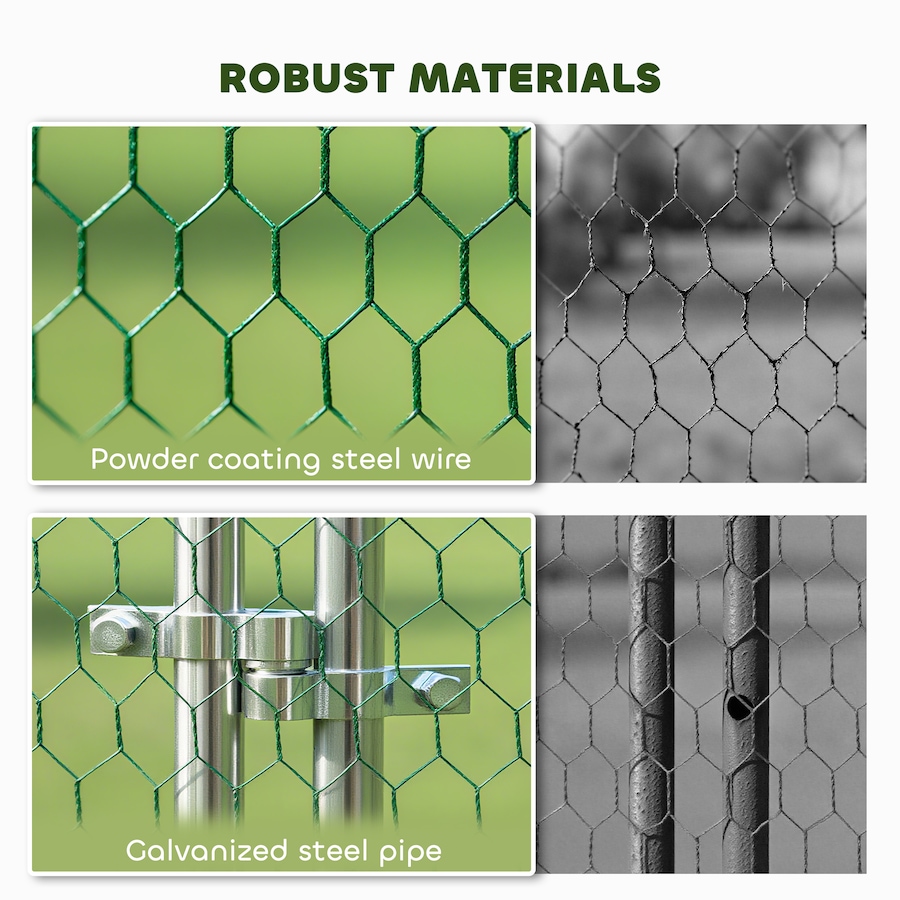 Image 982497_ALTMORE6.jpg, Product 982-497 / Price $436.99, PawHut Chicken Run, Large Metal Chicken Coop w/ Cover, for 24-30 Chickens from PawHut on TSC.ca's Home & Garden department