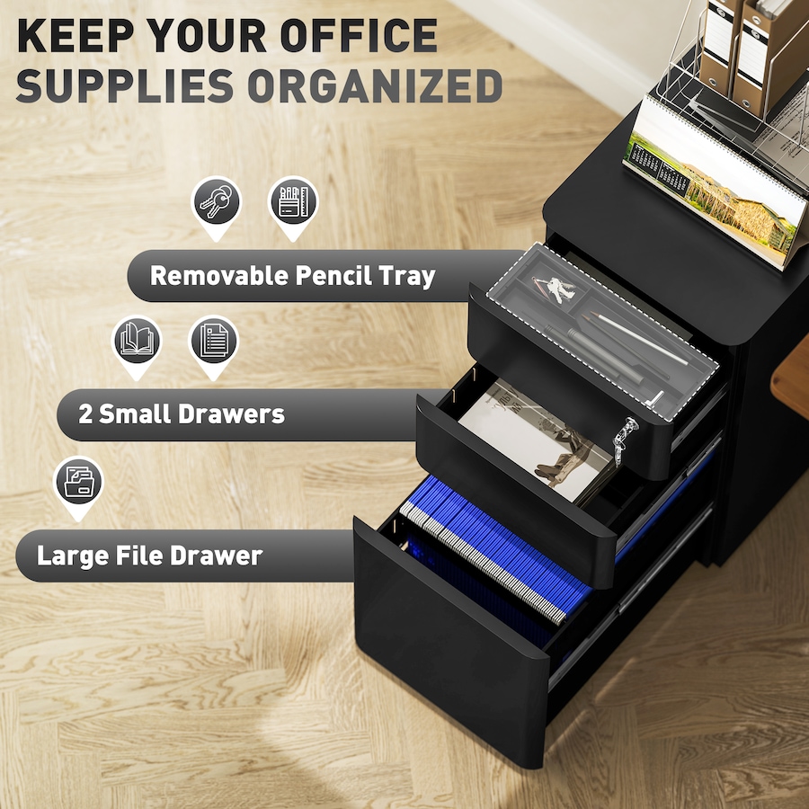 Image 982503_ALTMORE3.jpg, Product 982-503 / Price $169.99, Vinsetto Steel File Cabinet with 3 Drawers, Lockable Filing Cabinet from Vinsetto on TSC.ca's Home & Garden department