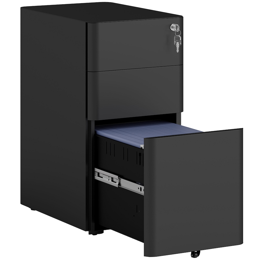 Image 982503_ST01.jpg, Product 982-503 / Price $169.99, Vinsetto Steel File Cabinet with 3 Drawers, Lockable Filing Cabinet from Vinsetto on TSC.ca's Home & Garden department