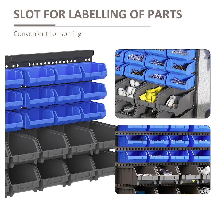 Image 982509_ALTMORE14.jpg, Product 982-509 / Price $44.99, DURHAND Wall Mounted Storage Bin Rack Tool Organizer with 30 Bins Pegboard from DURHAND on TSC.ca's Home & Garden department