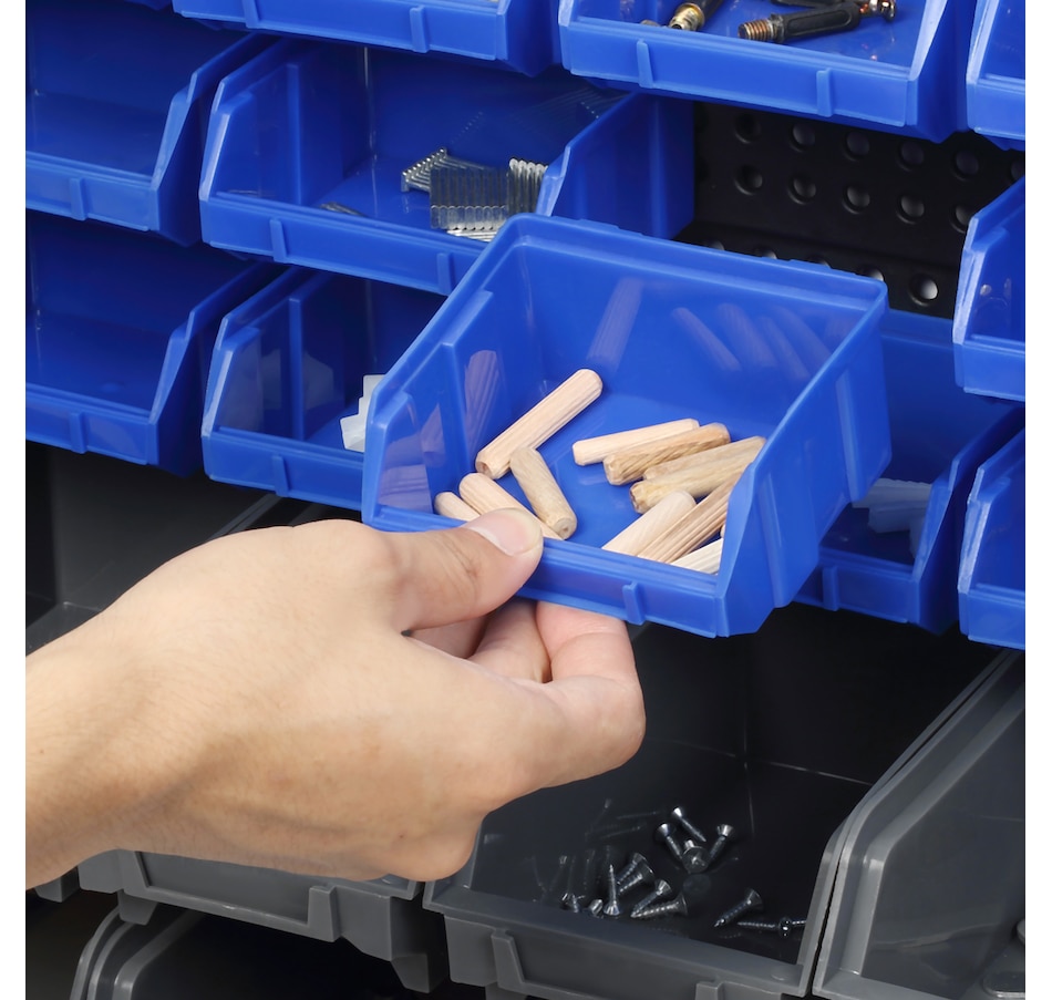 Image 982509_ALTMORE15.jpg, Product 982-509 / Price $44.99, DURHAND Wall Mounted Storage Bin Rack Tool Organizer with 30 Bins Pegboard from DURHAND on TSC.ca's Home & Garden department