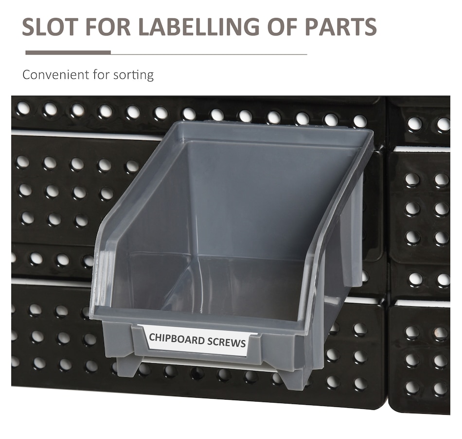 Image 982509_ALTMORE6.jpg, Product 982-509 / Price $44.99, DURHAND Wall Mounted Storage Bin Rack Tool Organizer with 30 Bins Pegboard from DURHAND on TSC.ca's Home & Garden department
