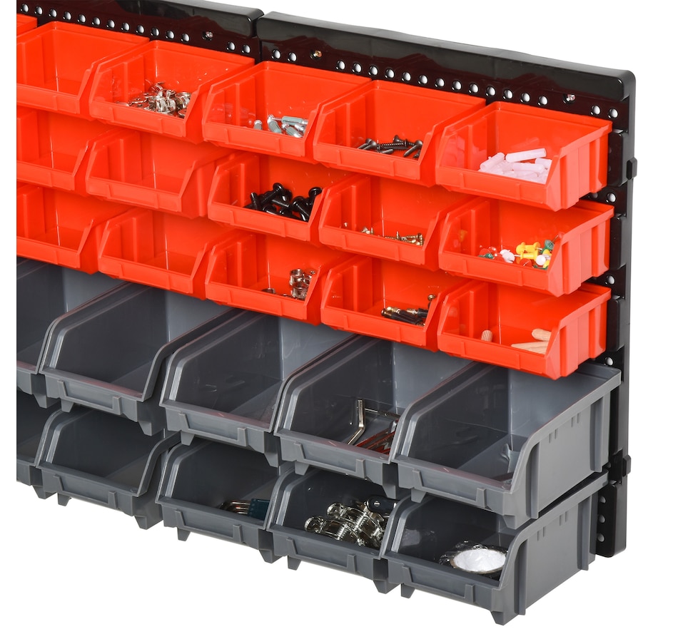 Image 982509_ALTMORE8.jpg, Product 982-509 / Price $44.99, DURHAND Wall Mounted Storage Bin Rack Tool Organizer with 30 Bins Pegboard from DURHAND on TSC.ca's Home & Garden department
