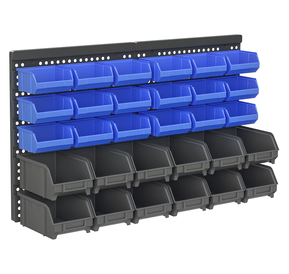 Image 982509_ST02.jpg, Product 982-509 / Price $44.99, DURHAND Wall Mounted Storage Bin Rack Tool Organizer with 30 Bins Pegboard from DURHAND on TSC.ca's Home & Garden department