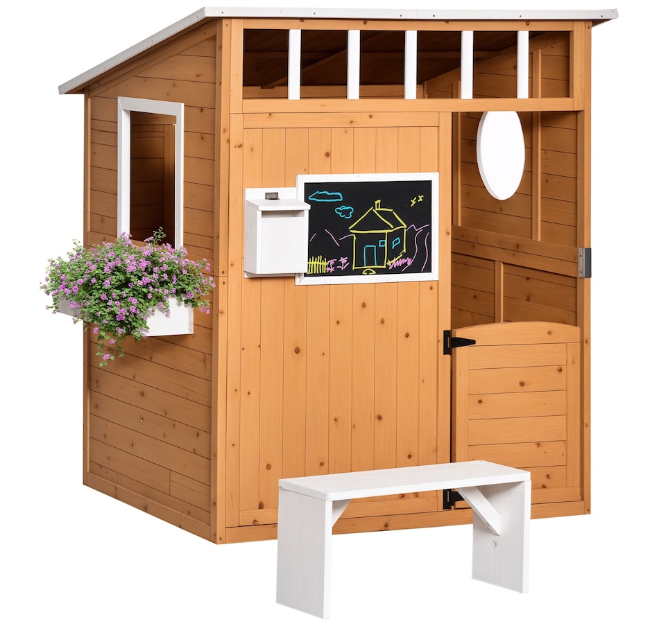Image 982516.jpg, Product 982-516 / Price $299.99, Outsunny Wooden Playhouse for Kids Outdoor Garden Pretend Play Games from Outsunny on TSC.ca's Home & Garden department