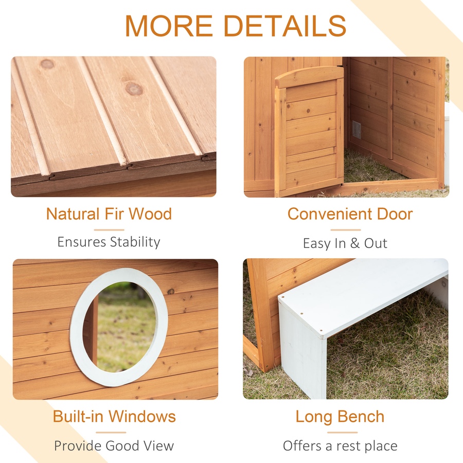 Image 982516_ALTMORE5.jpg, Product 982-516 / Price $249.99, Outsunny Wooden Playhouse for Kids Outdoor Garden Pretend Play Games from Outsunny on TSC.ca's Home & Garden department