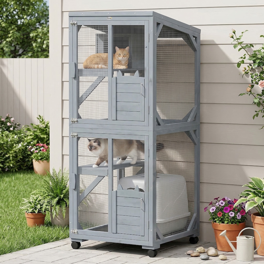 Image 982522_ALTMORE1.jpg, Product 982-522 / Price $285.99, PawHut Catio Outdoor Cat Enclosure on Exercise Wheels Indoor Outdoor from PawHut on TSC.ca's Home & Garden department