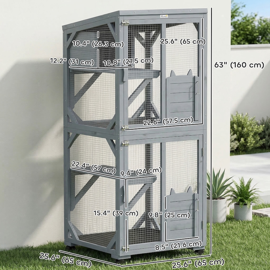 Image 982522_ALTMORE2.jpg, Product 982-522 / Price $285.99, PawHut Catio Outdoor Cat Enclosure on Exercise Wheels Indoor Outdoor from PawHut on TSC.ca's Home & Garden department