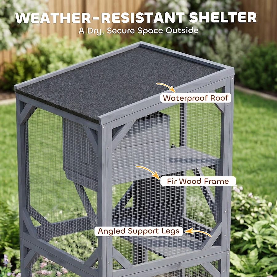 Image 982522_ALTMORE6.jpg, Product 982-522 / Price $285.99, PawHut Catio Outdoor Cat Enclosure on Exercise Wheels Indoor Outdoor from PawHut on TSC.ca's Home & Garden department