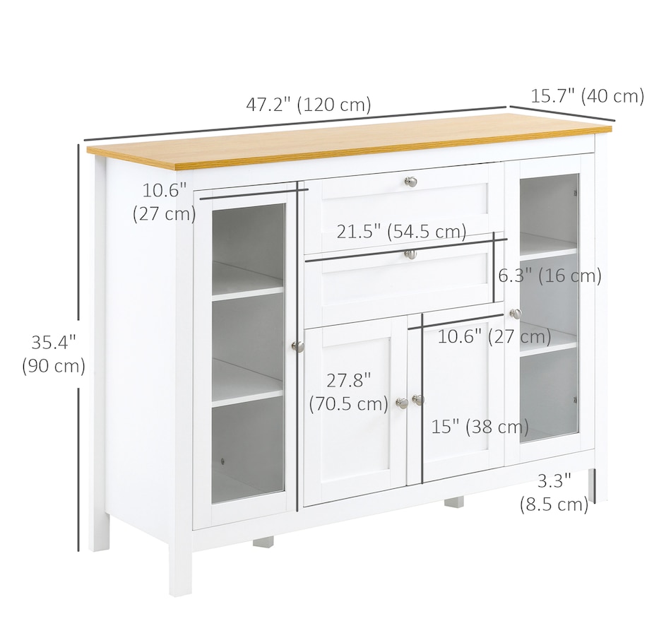 Image 982594_ALTMORE2.jpg, Product 982-594 / Price $219.99 - $279.99, HOMCOM Sideboard Buffet Cabinet with 2 Drawers 3 Storage Cabinets, Brown from HOMCOM on TSC.ca's Home & Garden department