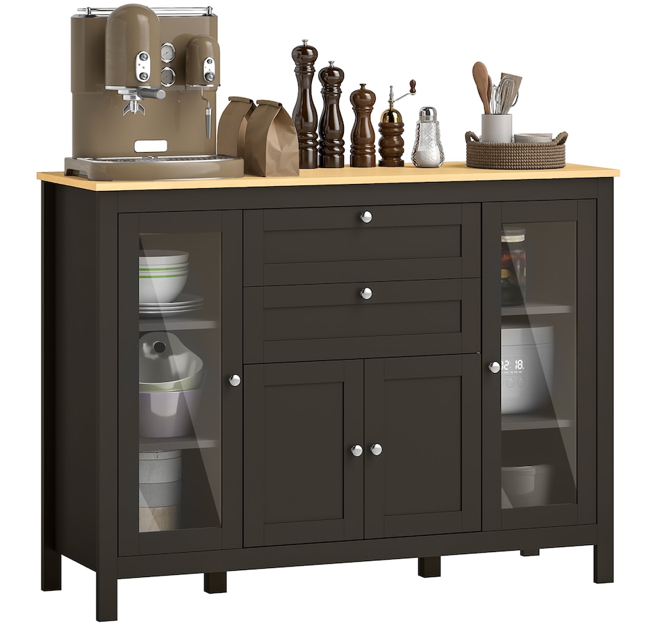 Image 982594_ST02.jpg, Product 982-594 / Price $219.99 - $279.99, HOMCOM Sideboard Buffet Cabinet with 2 Drawers 3 Storage Cabinets, Brown from HOMCOM on TSC.ca's Home & Garden department