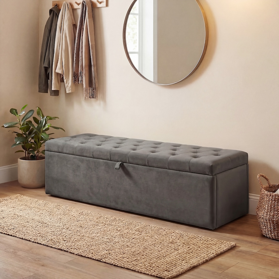 Image 982650_ALTMORE17.jpg, Product 982-650 / Price $169.99 - $174.59, HOMCOM Modern Storage Ottoman, Upholstered Velvet End of Bed Bench from HOMCOM on TSC.ca's Home & Garden department