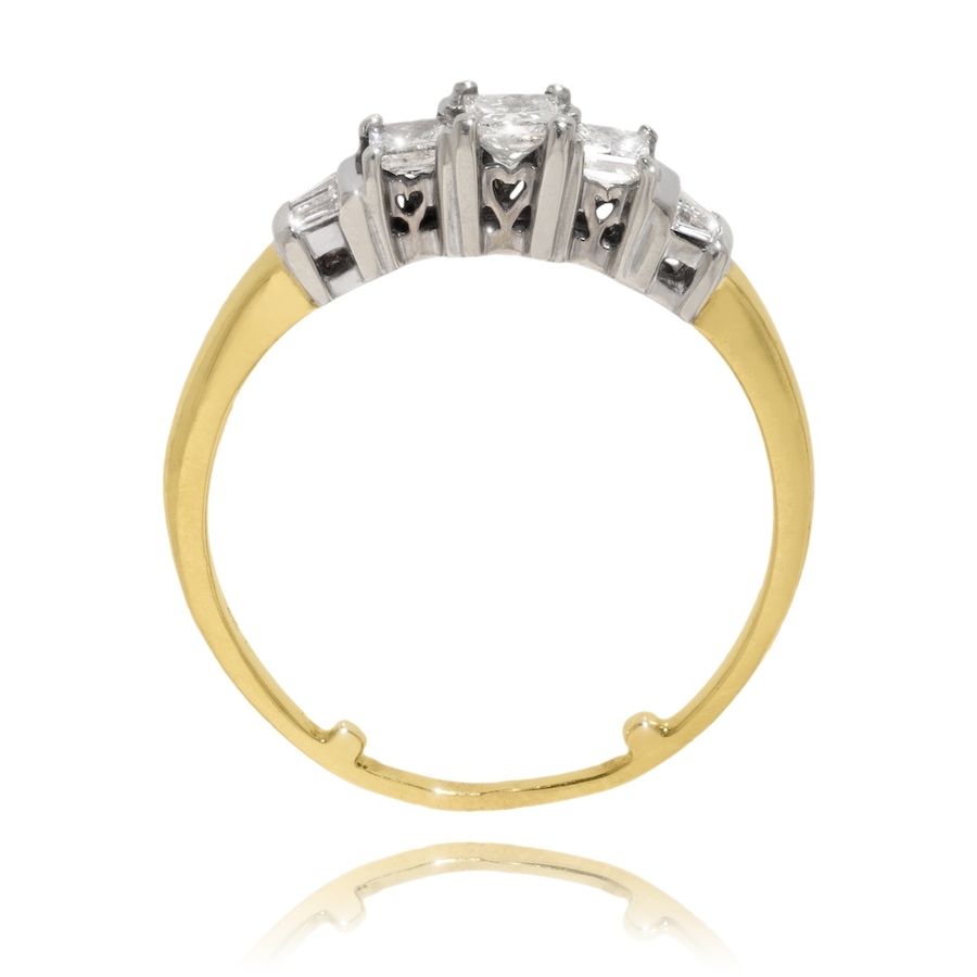 Image 982651_ALTMORE2.jpg, Product 982-651 / Price $1,495.00, 14K Yellow Gold Rhodium Enhanced "Past, Present, Future" Diamond Ring 0.50ctw from Estate Jewel Finds on TSC.ca's Jewellery department