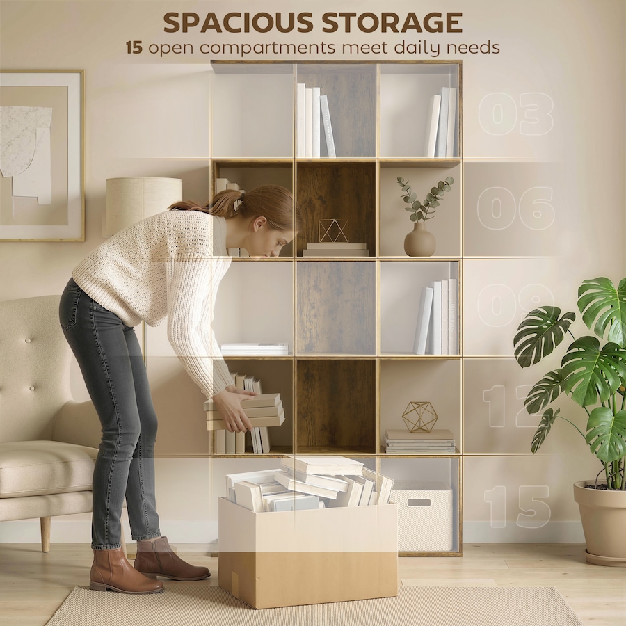 Image 982652_ALTMORE13.jpg, Product 982-652 / Price $101.84 - $109.99, HOMCOM 5-Tier Bookshelf, S Shaped Geometric Bookcase from HOMCOM on TSC.ca's  department